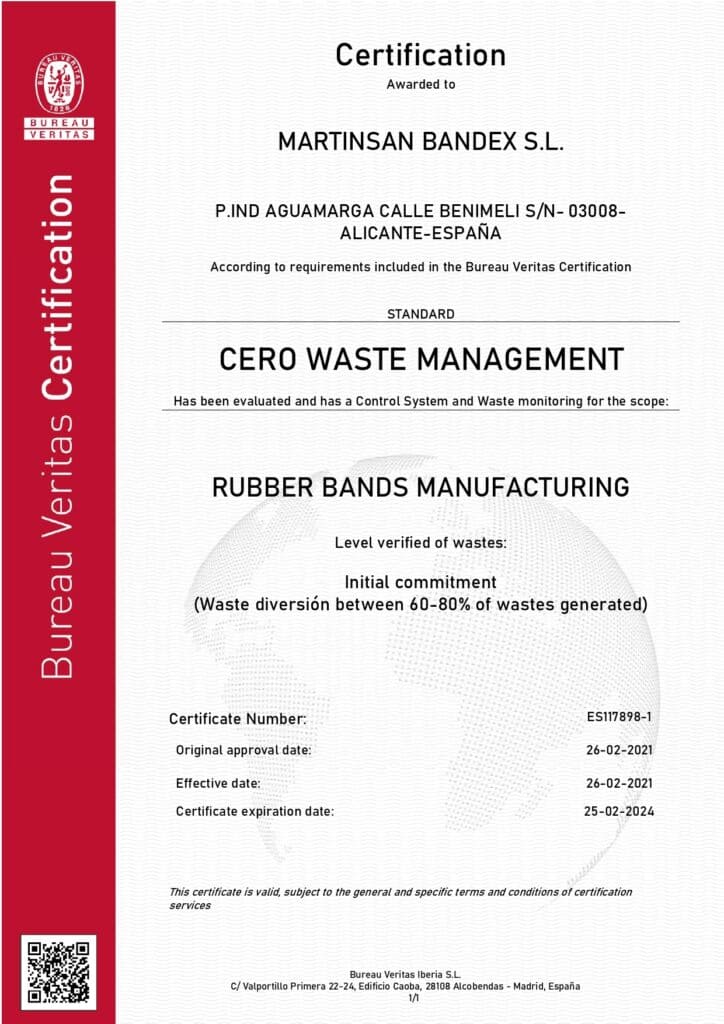 Imagen de Obtaining the "ZERO WASTE" certification by Bureau Veritas.