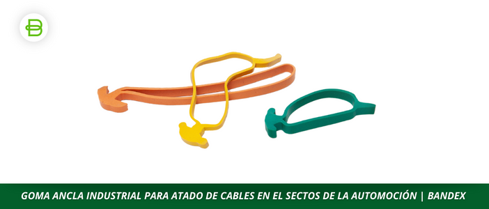 Goma ancla industrial para atado de cables en el sectos de la automoción | Bandex